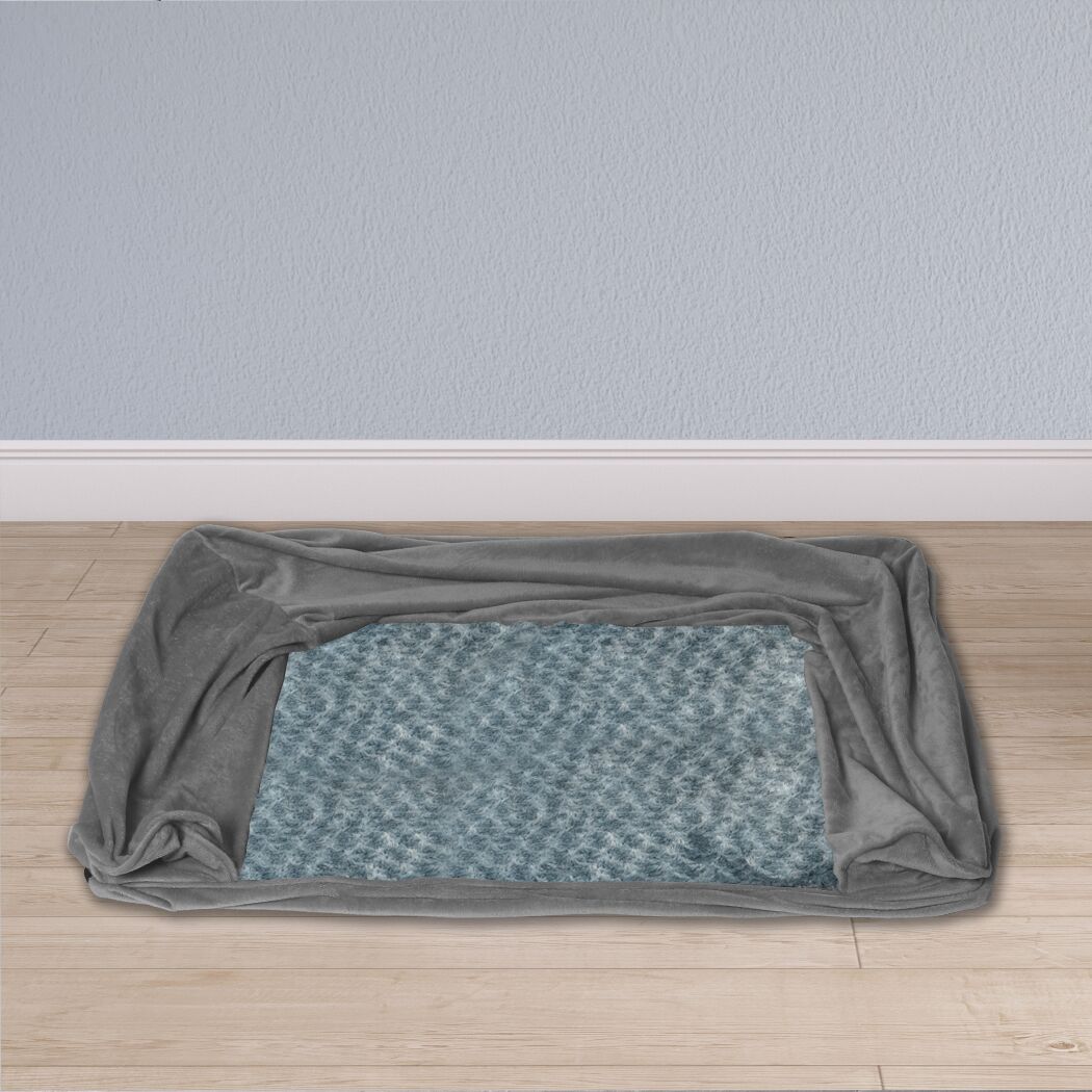 PaWz Pet Bed Sofa Dog Beds Bedding Soft M Cover Grey Cover Medium - Image 7