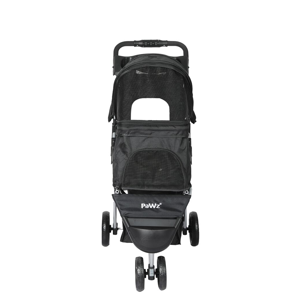 PaWz Large Pet Stroller Dog Cat Carrier Black - Image 2