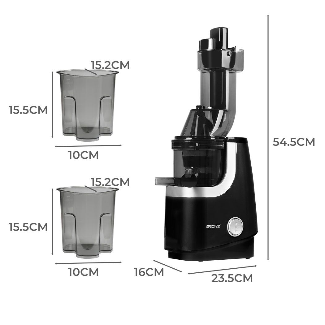 Spector Slow Juicer Cold Press Whole Black - Image 3