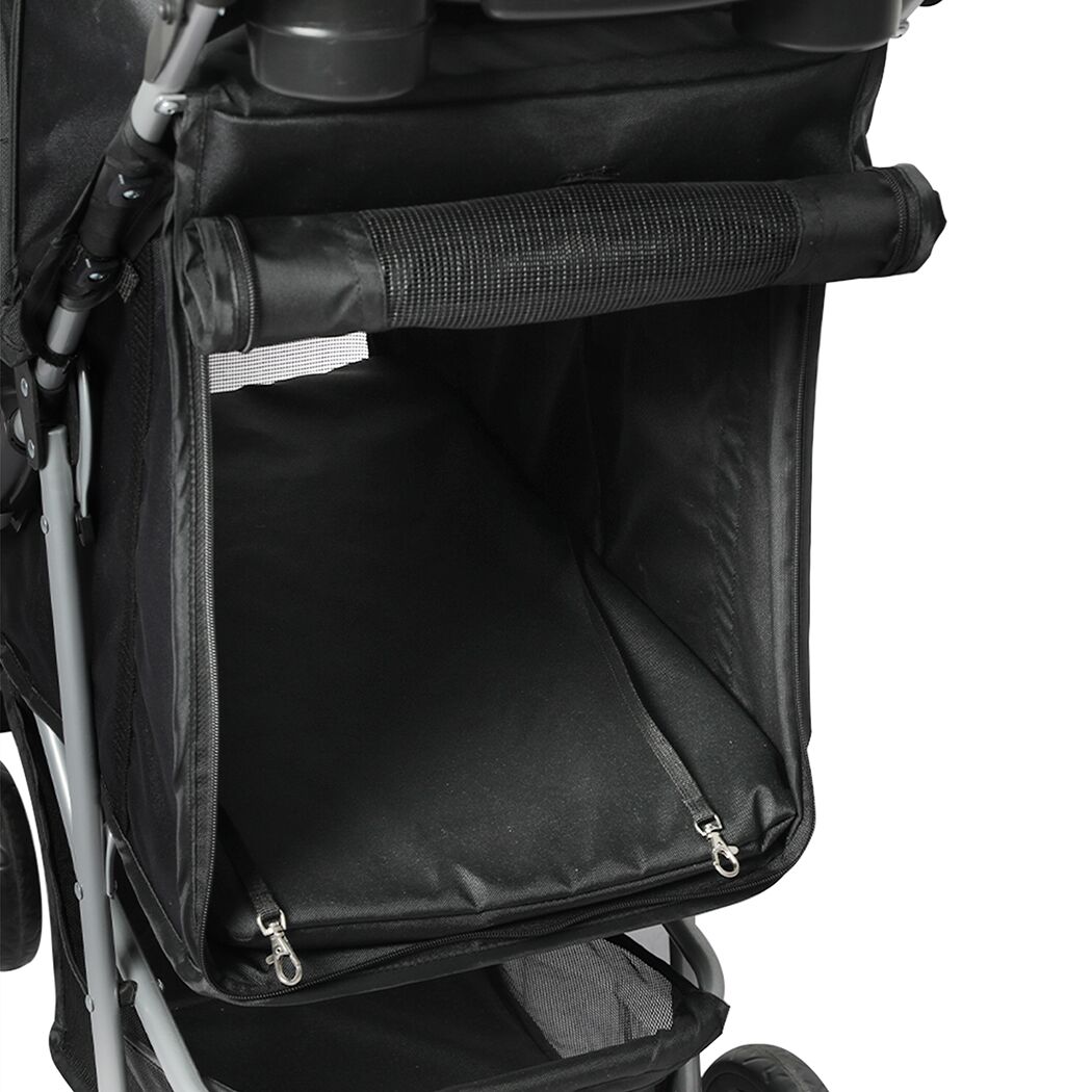 PaWz Large Pet Stroller Dog Cat Carrier Black - Image 4