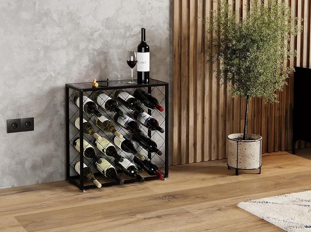 CARLA HOME Freestanding Metal Wine Rack for 25 Bottles - Image 5