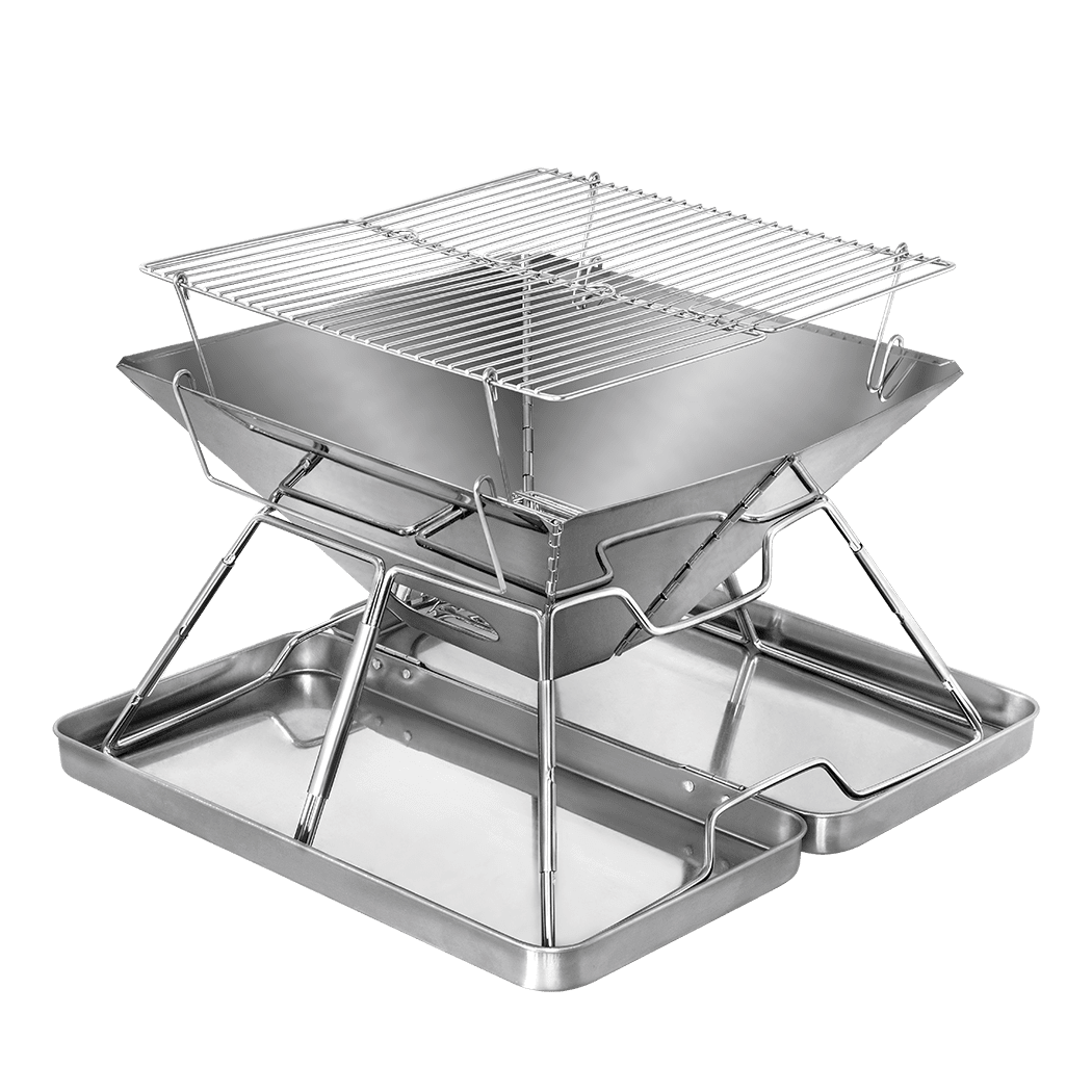 Levede Folding BBQ Portable Charcoal Grill 2-IN-1 - Image 9