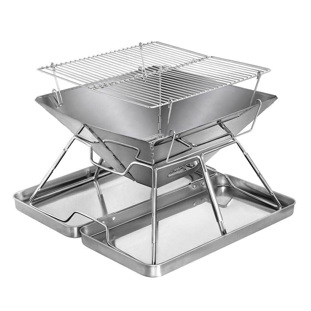 Levede Folding BBQ Portable Charcoal Grill 2-IN-1 - Image 2