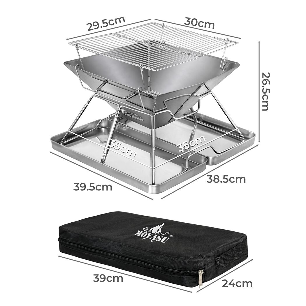 Levede Folding BBQ Portable Charcoal Grill 2-IN-1 - Image 3