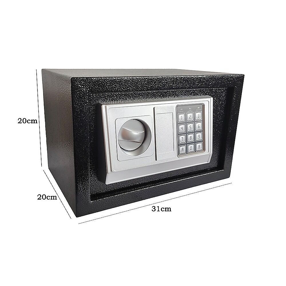 Electronic Digital Safe Security Box with Key Override Home Office Cash Jewellery Safe 8.5L - Image 11