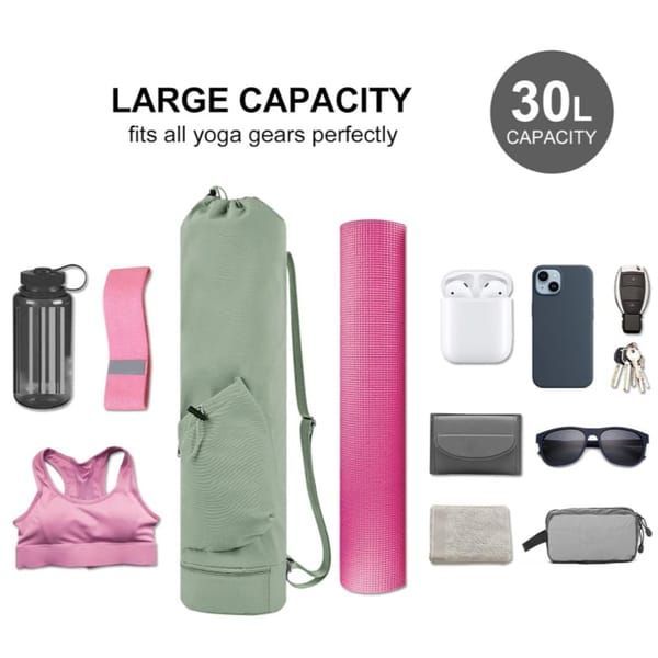 Beige Black Beige Yoga Mat Bag Yoga Mat Carrier Pilates Bag Fitness Accessory Yoga - Image 5