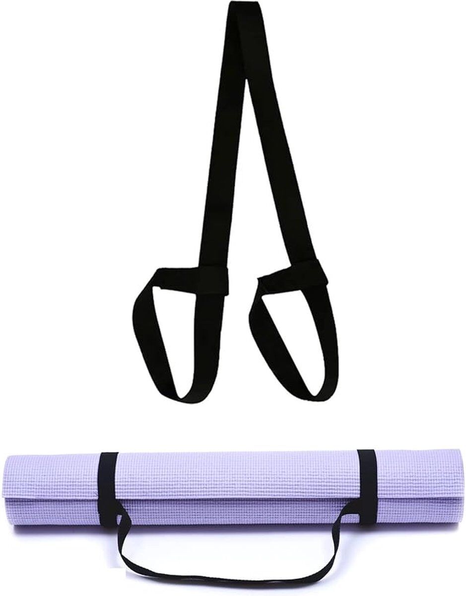 Yoga Strap - Yoga Belt - Yoga Strap - Carrying Strap - Strap For Yoga Mat - Yoga Mat Carrying Strap - Strap For Yoga Mat - For Extra Thick Mat -Workout Gear - For All Mats - Adjustable - Black - Image 2