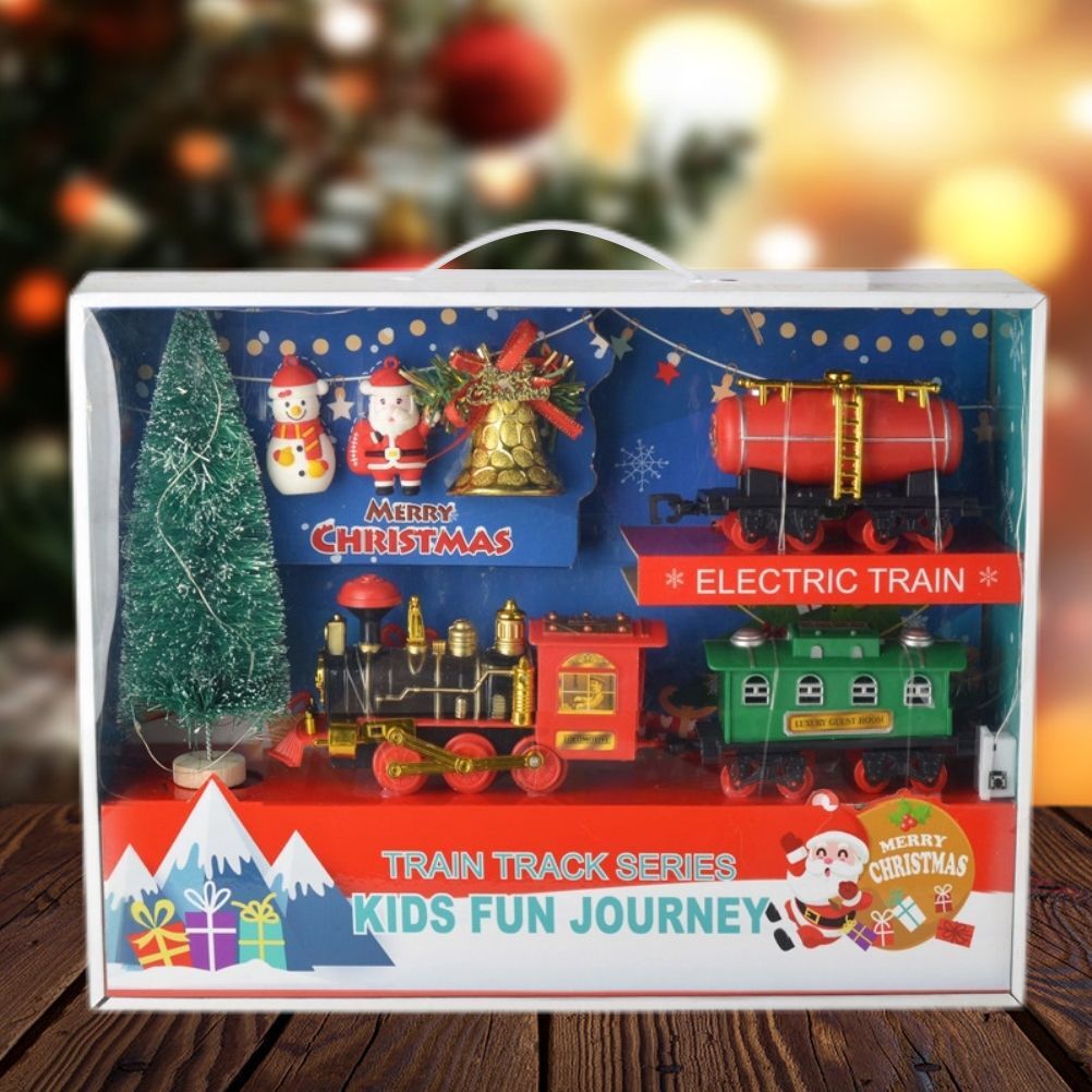 Christmas Train Set Electric Train with Lights and Music Railway Tracks Set Battery Operated Tracks Playset Christmas Gift for Kids - Image 8