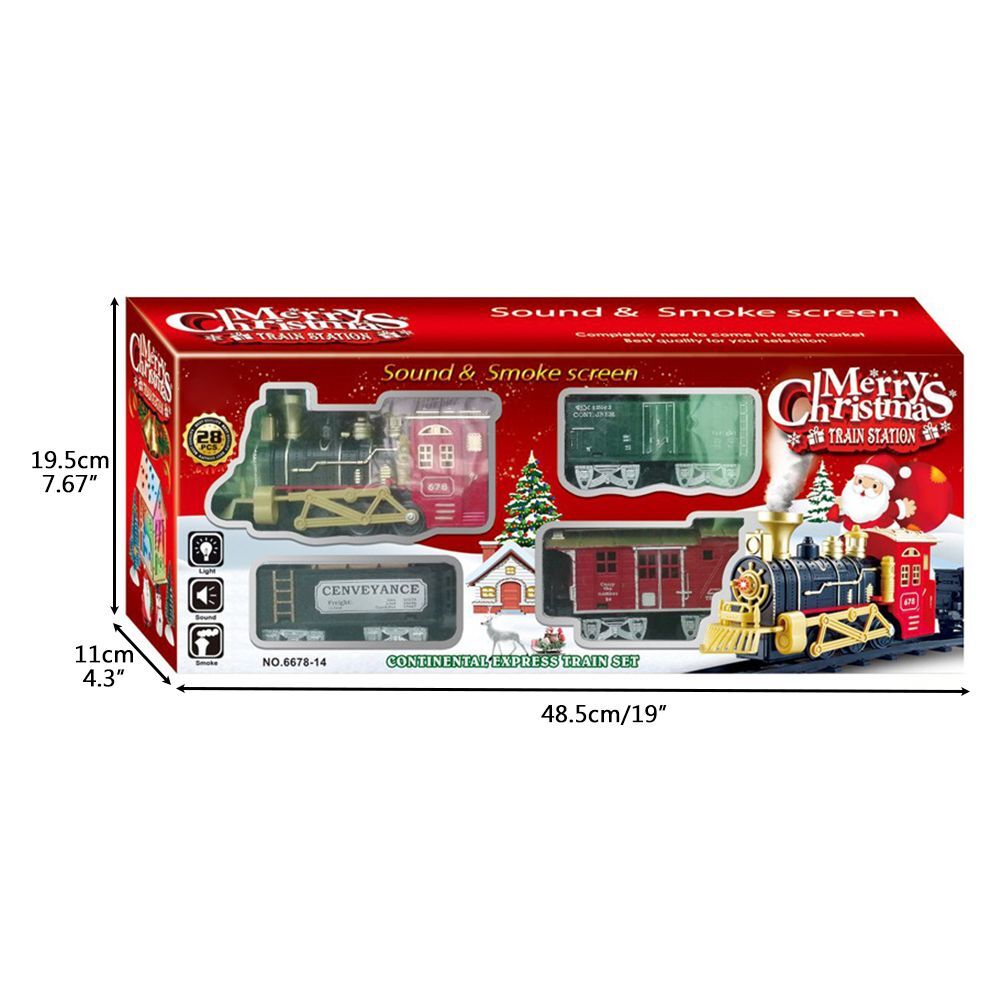 Christmas Train Set Electric Steam Locomotive Train with Lights Music Battery Operated Tracks Playset Christmas Gift for Kids Boys Girls - Image 5