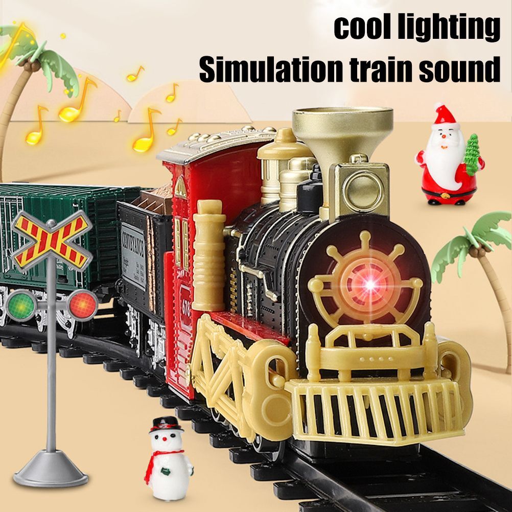Christmas Train Set Electric Steam Locomotive Train with Lights Music Battery Operated Tracks Playset Christmas Gift for Kids Boys Girls - Image 6