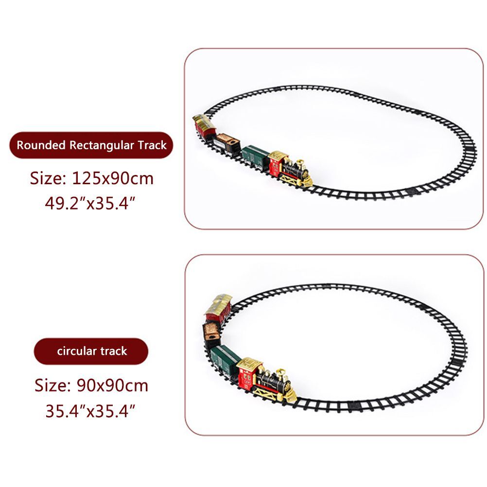 Christmas Train Set Electric Steam Locomotive Train with Lights Music Battery Operated Tracks Playset Christmas Gift for Kids Boys Girls - Image 11
