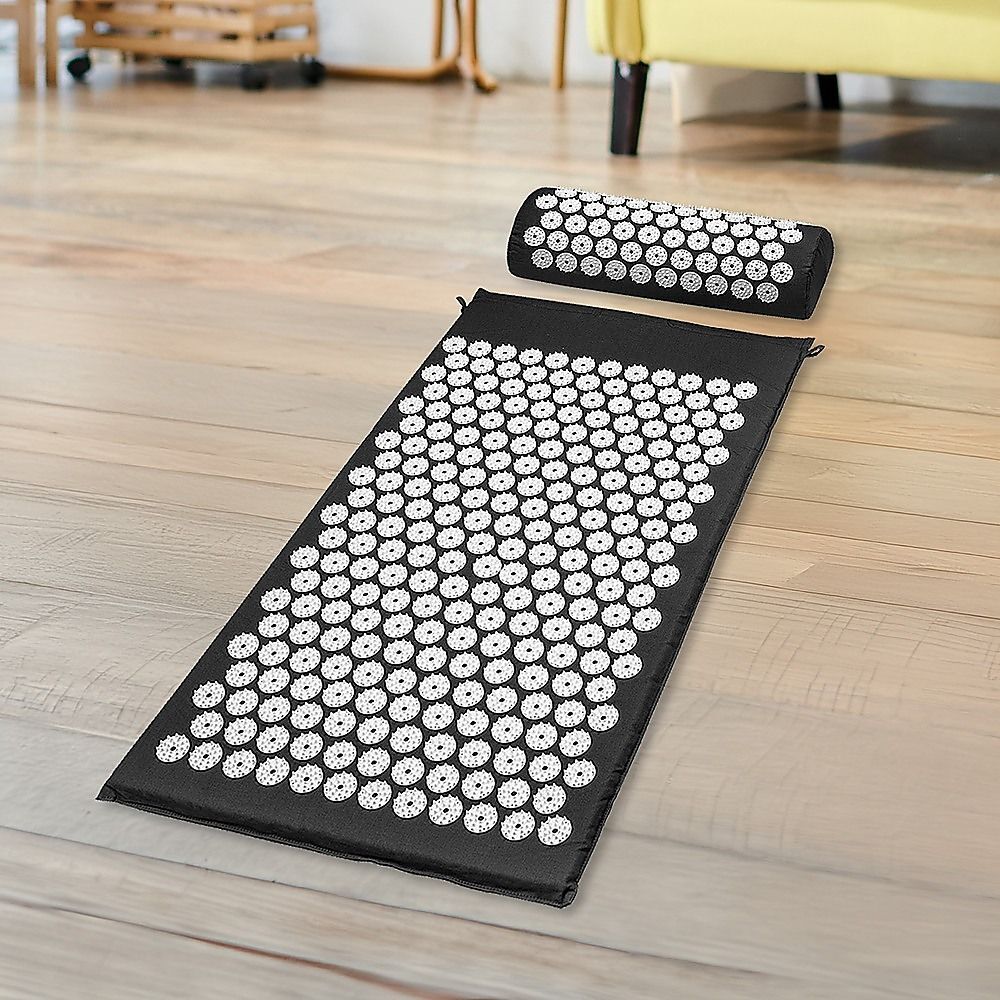 Massage Acupressure Yoga Mat With Pillow Sit Mats Cut Pain Stress Soreness - Image 3