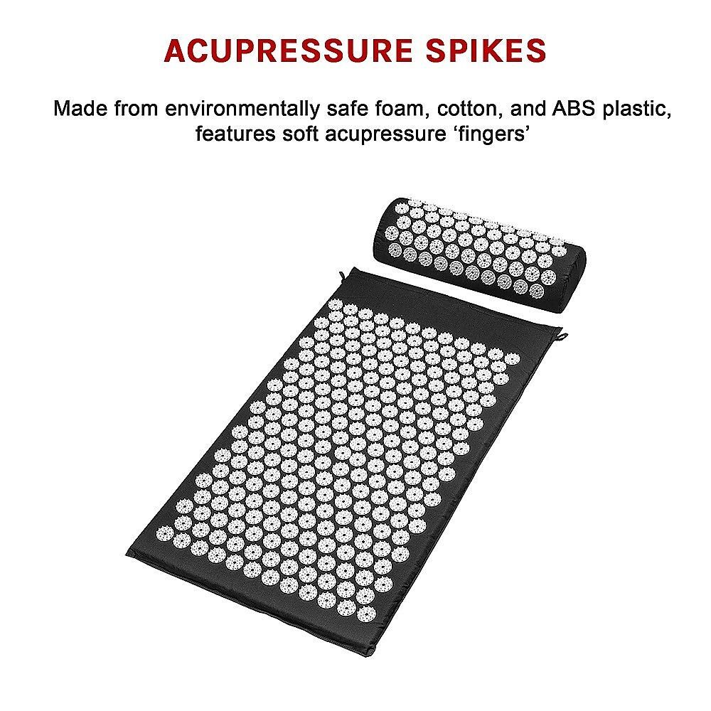 Massage Acupressure Yoga Mat With Pillow Sit Mats Cut Pain Stress Soreness - Image 7