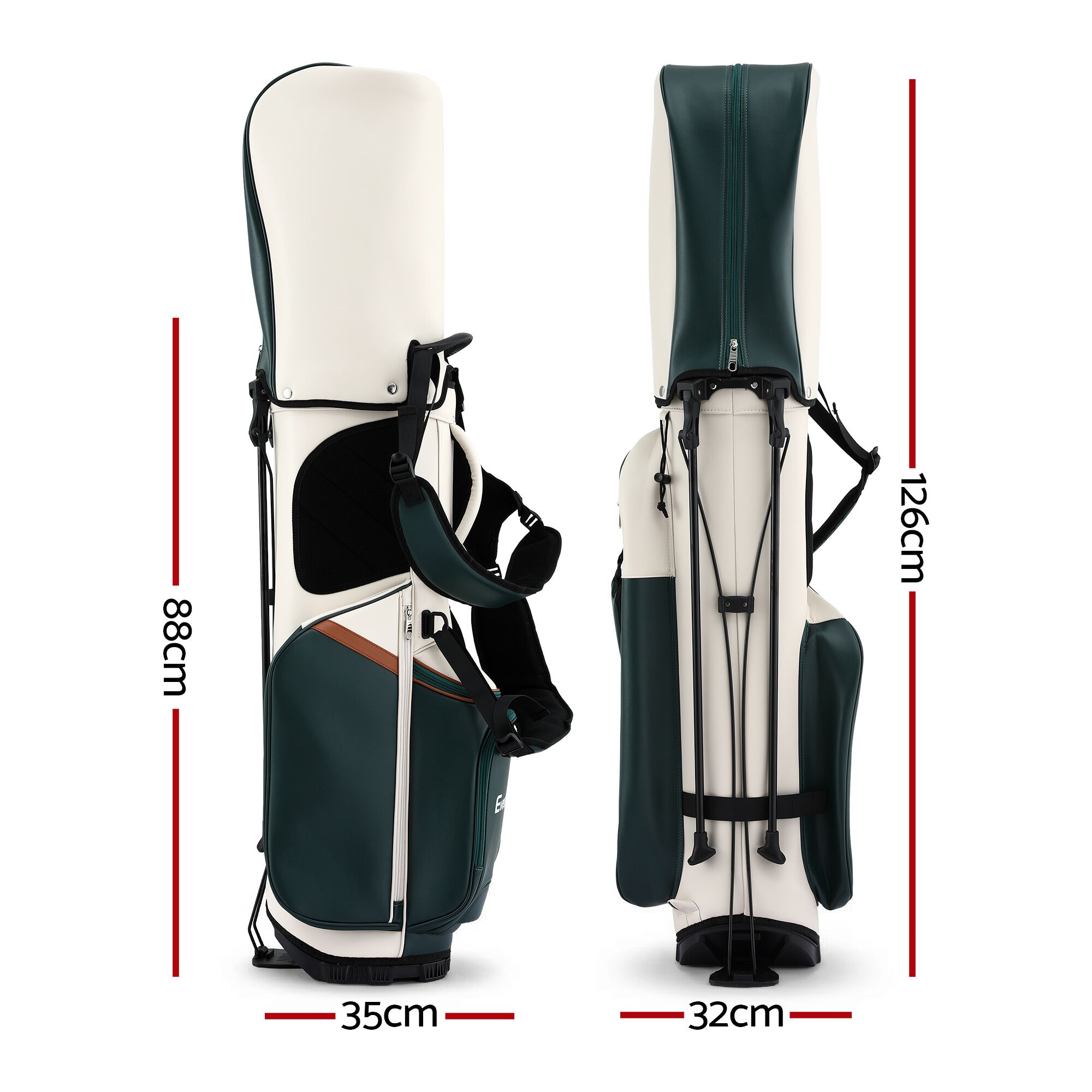Everfit Golf Stand Bag Lightweight Carry Bag Dual Strap Club Divider - Image 2