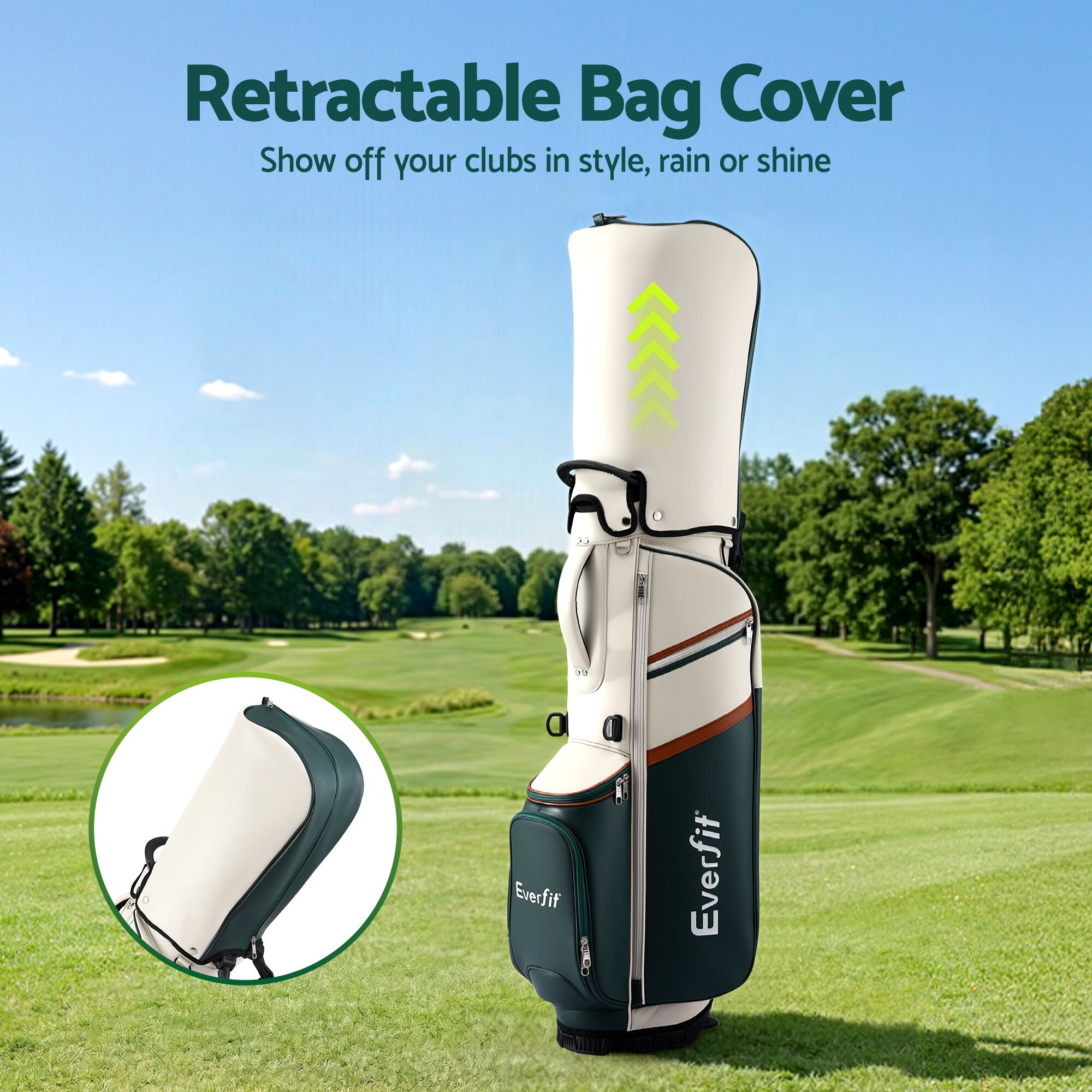 Everfit Golf Stand Bag Lightweight Carry Bag Dual Strap Club Divider - Image 4