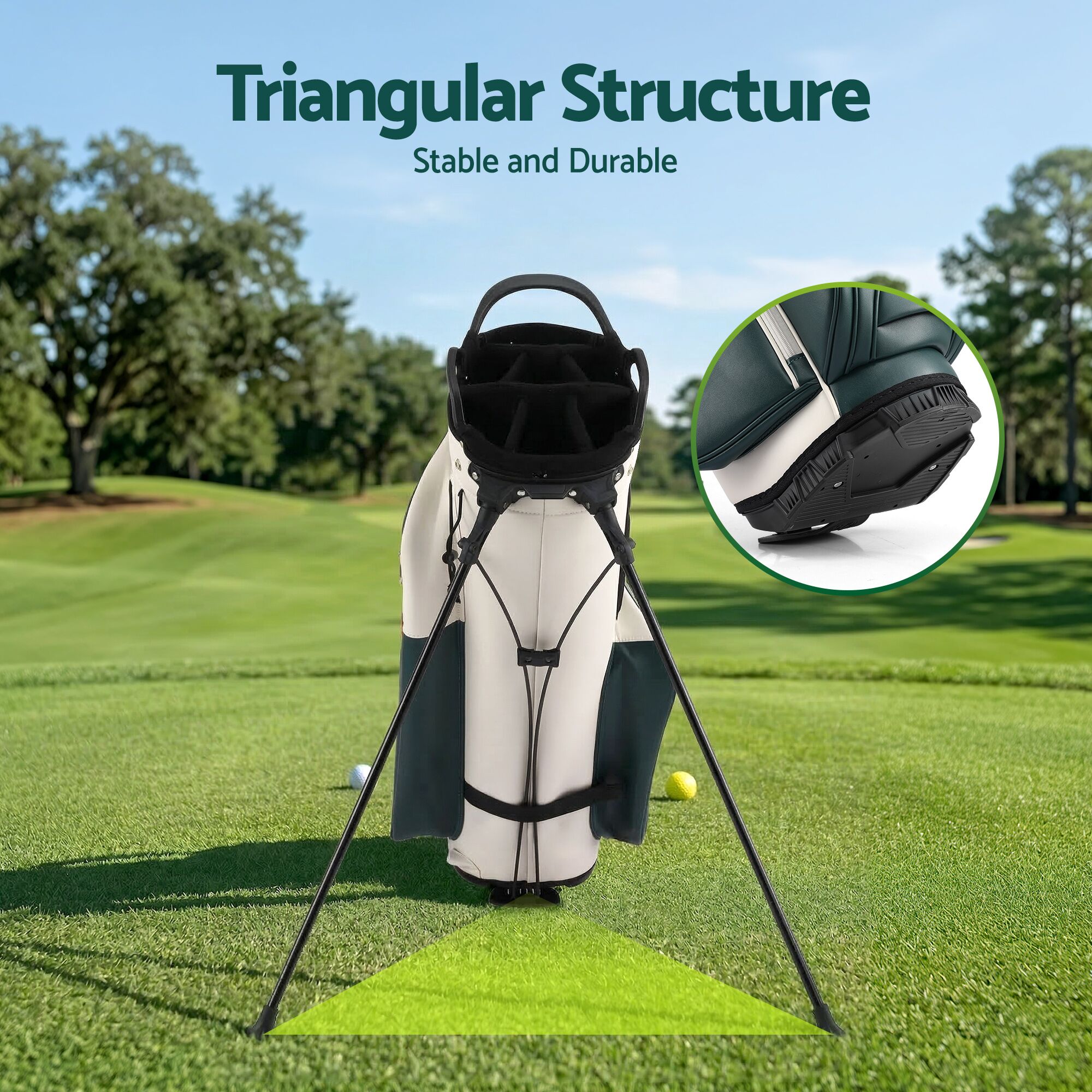 Everfit Golf Stand Bag Lightweight Carry Bag Dual Strap Club Divider - Image 5