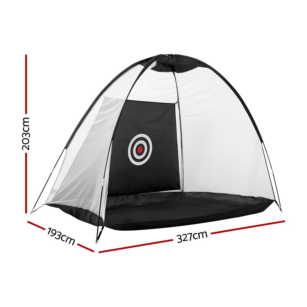Everfit 3M Golf Practice Net Portable Training Aid Driving Target Tent Black - Image 2