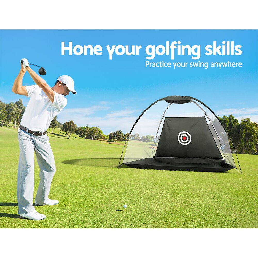 Everfit 3M Golf Practice Net Portable Training Aid Driving Target Tent Black - Image 5