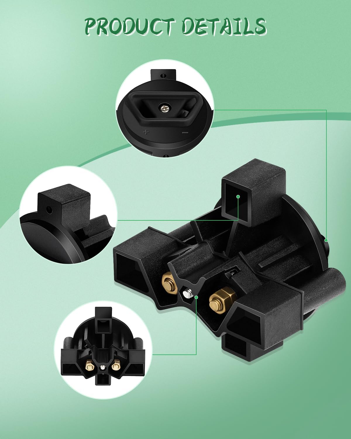 Universal 36V Golf Cart Charger Plug Receptacle for EZGO, for Club Car, for Yamaha, for Taylor Dun, Golf Cart 2 Prong Charger Plug Receptacle - Image 3