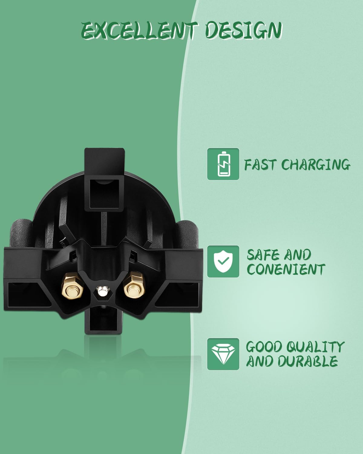 Universal 36V Golf Cart Charger Plug Receptacle for EZGO, for Club Car, for Yamaha, for Taylor Dun, Golf Cart 2 Prong Charger Plug Receptacle - Image 4