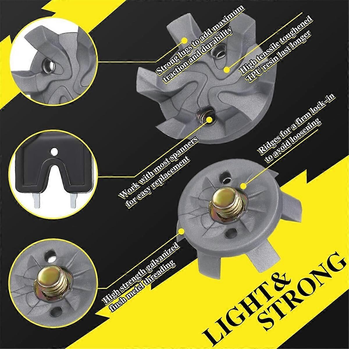Golf Spikes Set Includes 30 Pcs Golf Studs Replacement Golf Studs Spanner Metal Thread Screw 6mm Dia Golf Spike too-xindaren - Image 3