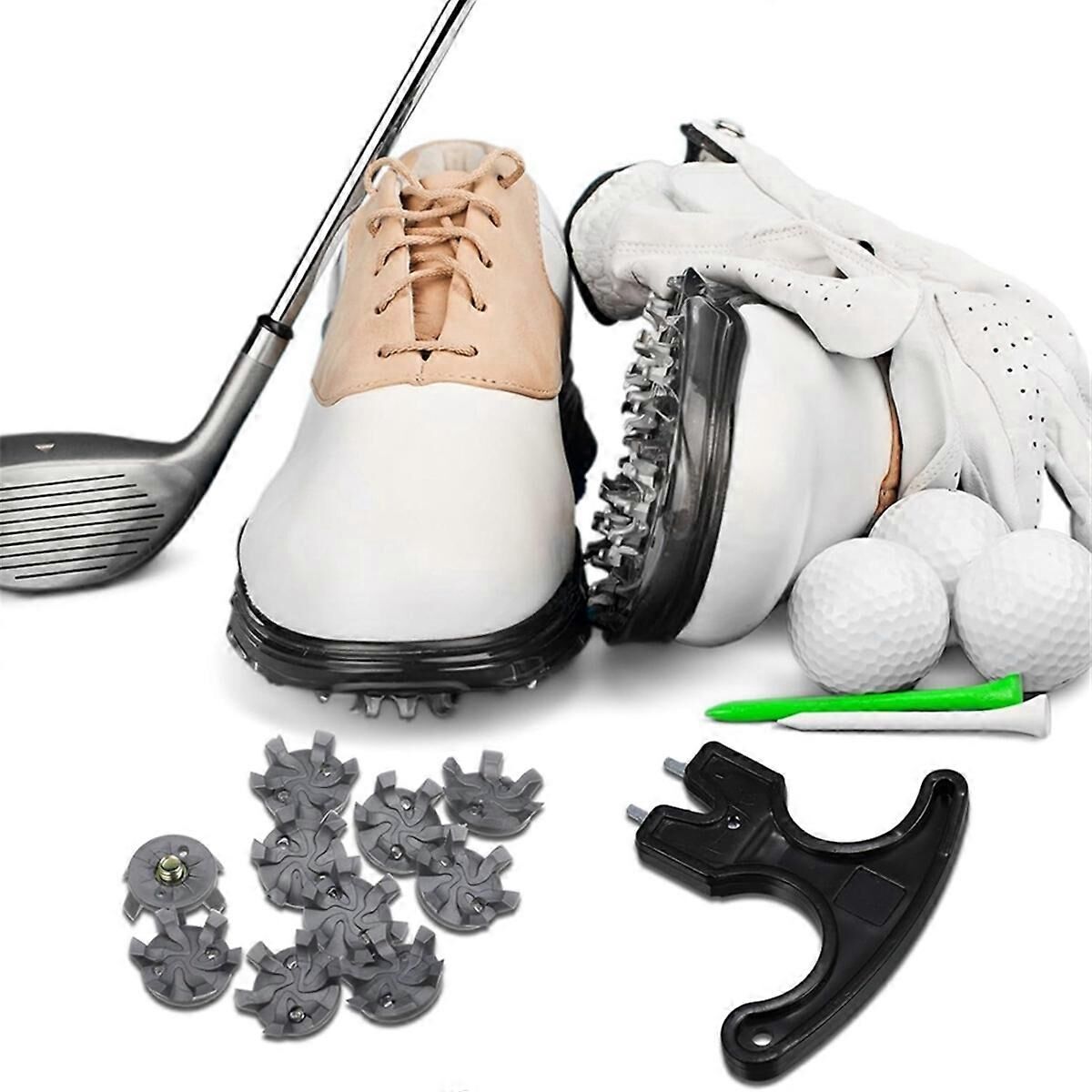 Golf Spikes Set Includes 30 Pcs Golf Studs Replacement Golf Studs Spanner Metal Thread Screw 6mm Dia Golf Spike too-xindaren - Image 4