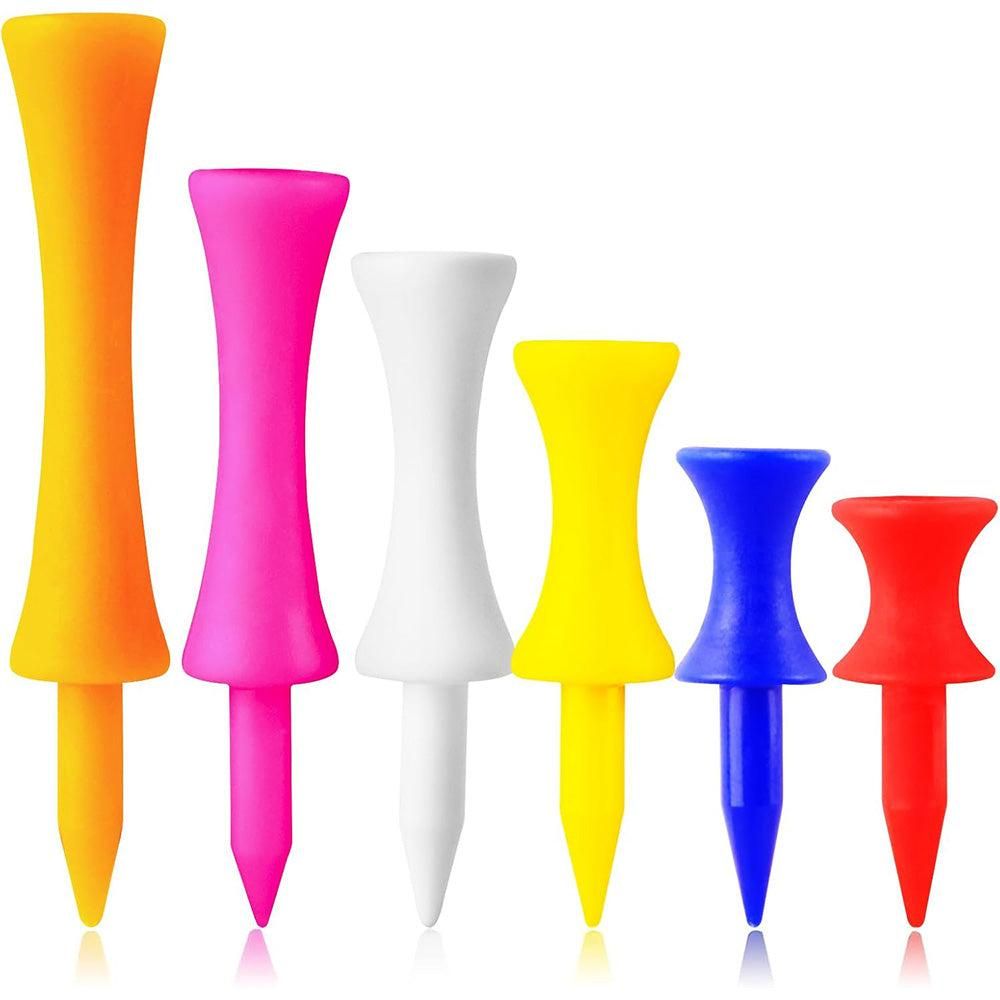 60Pcs Set Plastic Golf Castle Tees Step Down Colorful Tees for Practice - Image 3