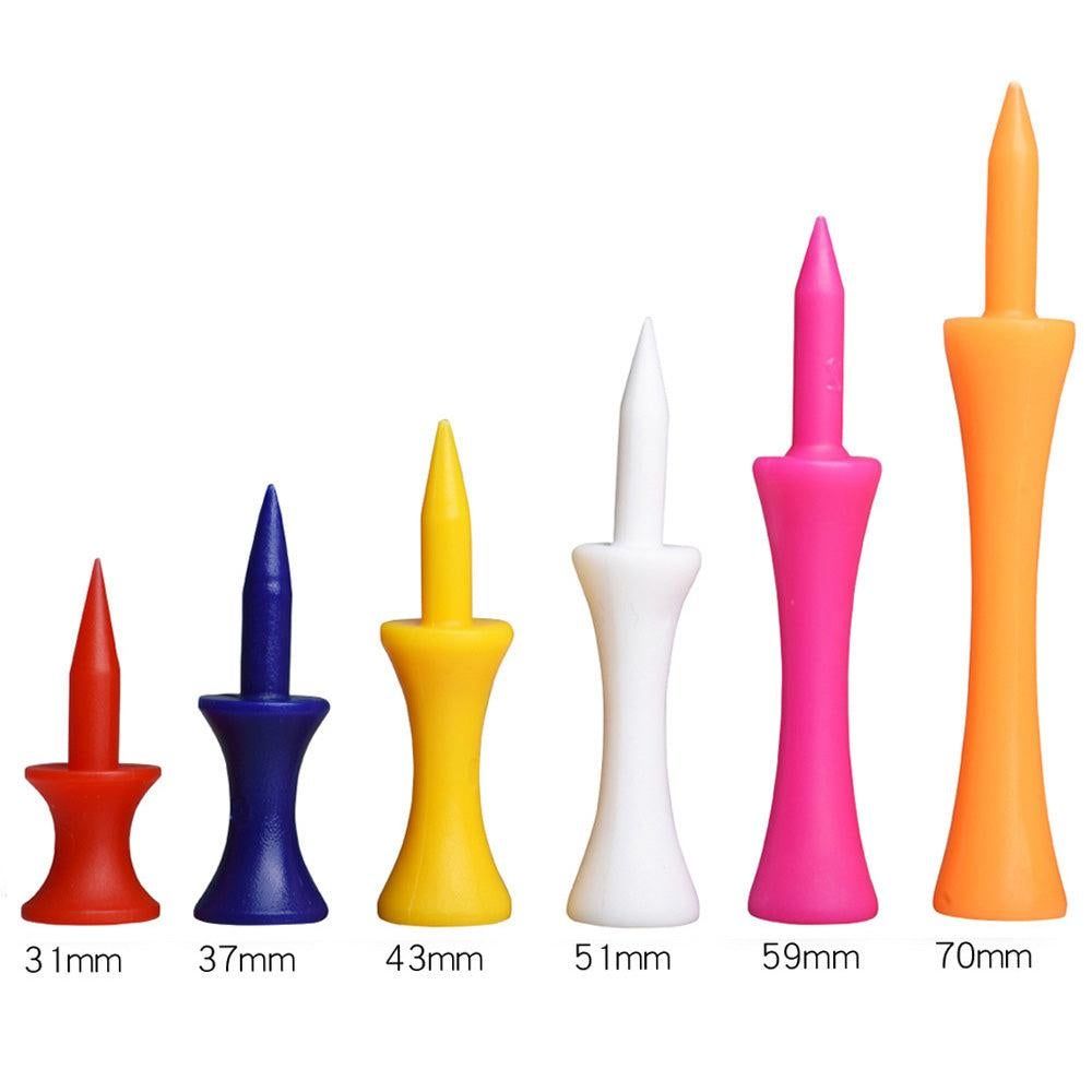 60Pcs Set Plastic Golf Castle Tees Step Down Colorful Tees for Practice - Image 4