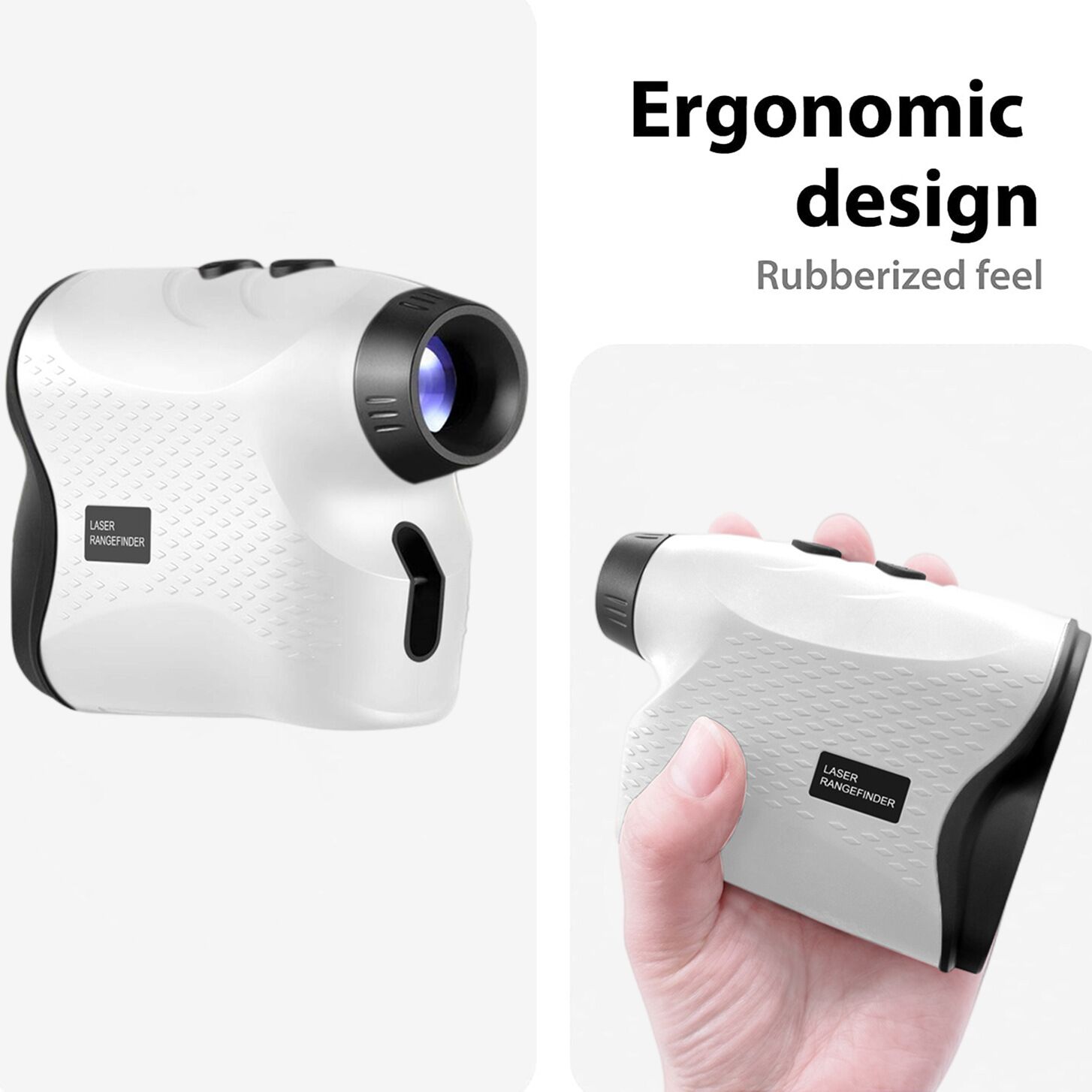 Long Range Laser Rangefinder - 5-500 Yards, Pinpoint Accuracy, Ergonomic Design(White) - Image 2