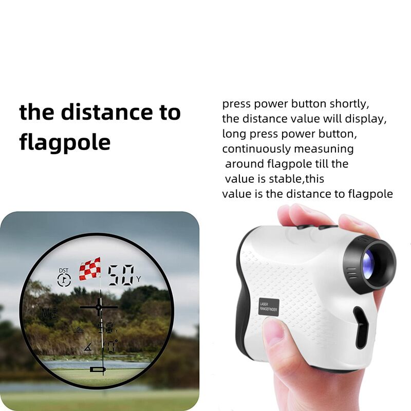 Long Range Laser Rangefinder - 5-500 Yards, Pinpoint Accuracy, Ergonomic Design(White) - Image 3
