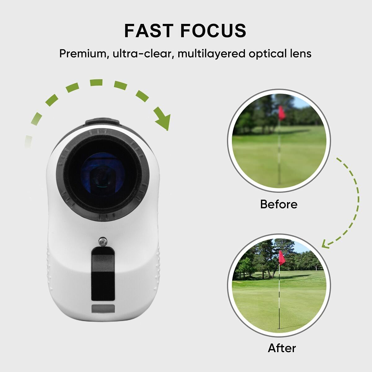 Long Range Laser Rangefinder - 5-500 Yards, Pinpoint Accuracy, Ergonomic Design(White) - Image 4